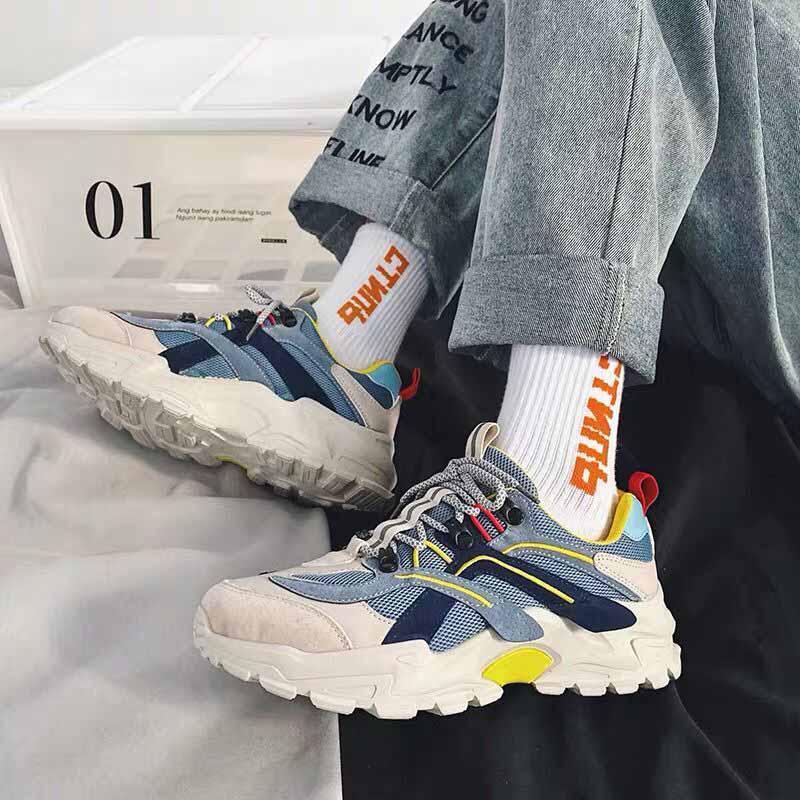 Plus Size 39-44 Summer Men Low-top Mesh Sneakers Comfortable Breathable Basketball Shoes Non-slip Running Shoes Outdoor Travel Shoeses