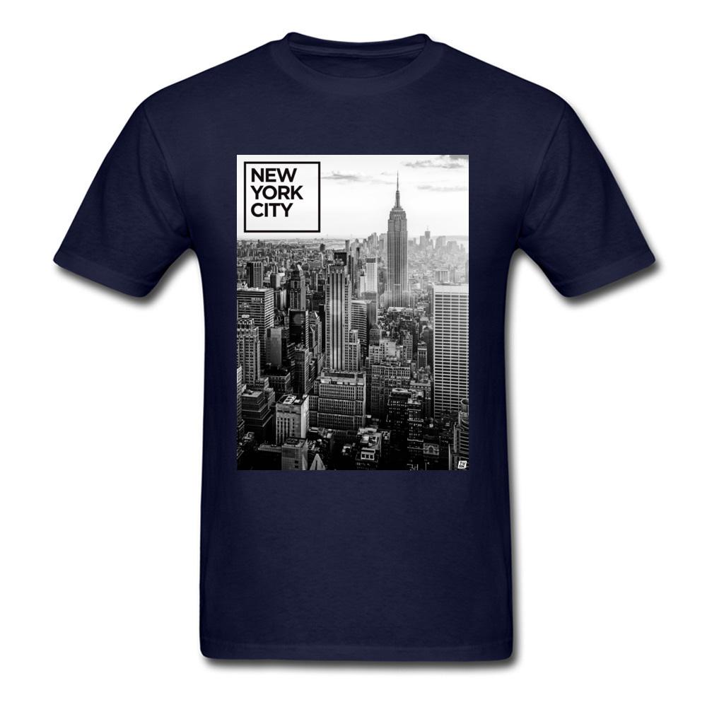 Black White Tshirt Unisex Fashion Streetwear New York City Top Tees Adult Oversized T Shirts Cotton High Quality Clothes Christmas