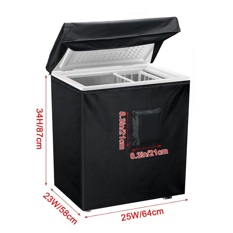 Chest Freezer Dustproof Cover Waterproof Oxford Fabric UV Resistant Heavy Duty Protector for Balcony Garage Outdoor