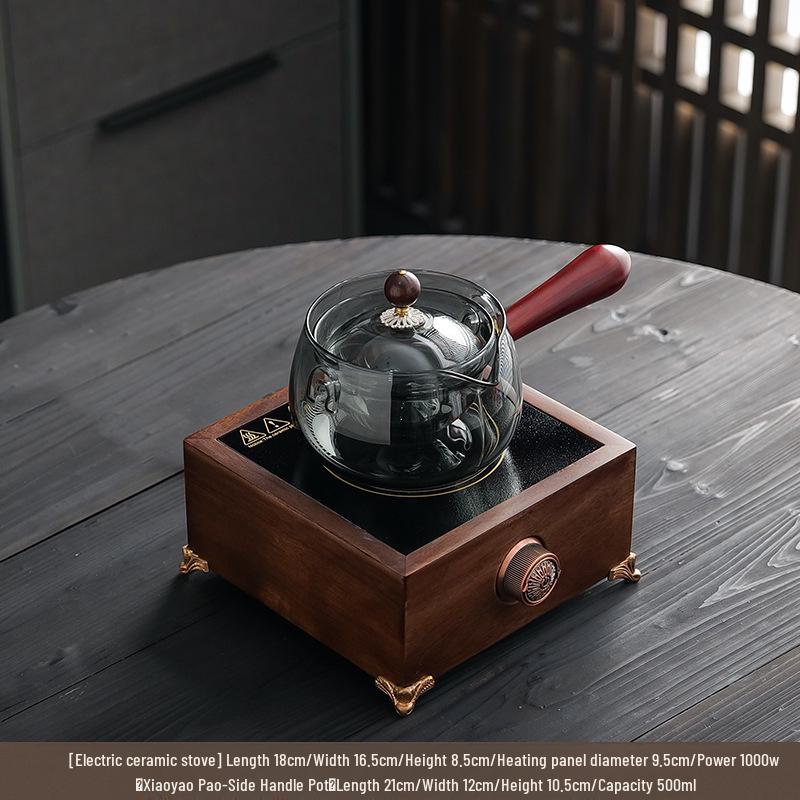 Electric Ceramic Tea Set with Induction Cooker: Glass Water Boiler and Steamer for Health Tea Brewing