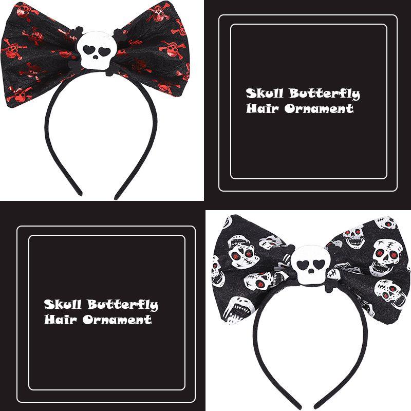 High-quality Red Eye Skull Bow Headband Ideal For Halloween Decorations