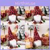 Whimsical Snowflake Gnome Doll In Red Black Checkered Hat Ideal For Cozy Christmas Celebrations
