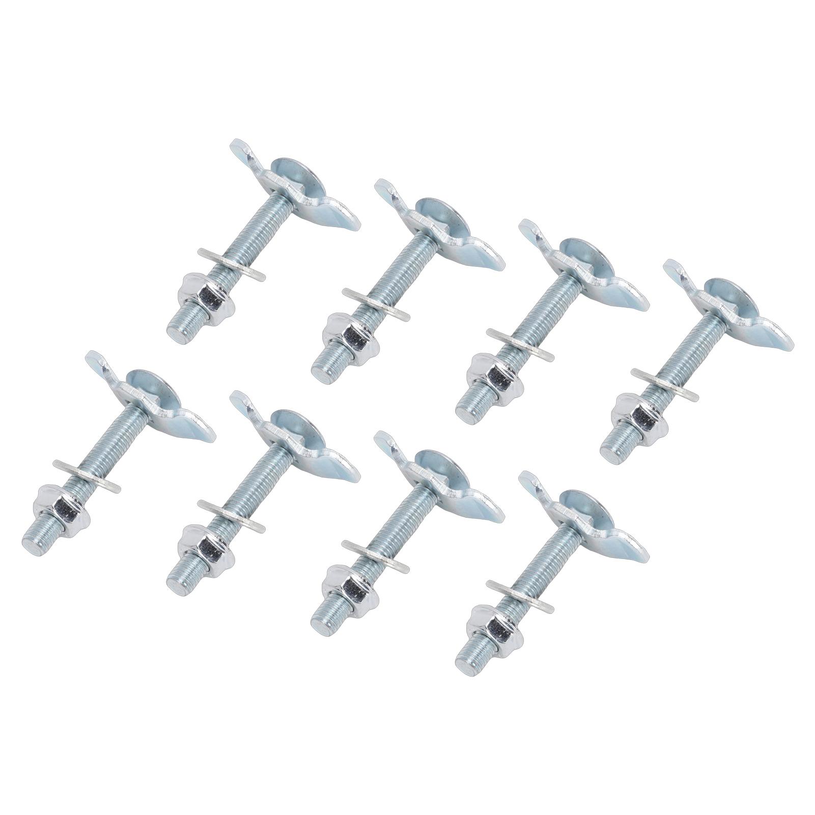 

8pcs M8x60 L Track Double Lug Thrded Stud Nut Fitting 6000lbs Load Capacity for Truck Bed Trailer Pickup RV ATV