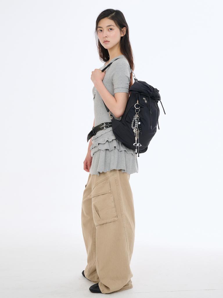 Salbol 502 Lip Light String Backpack [Black]