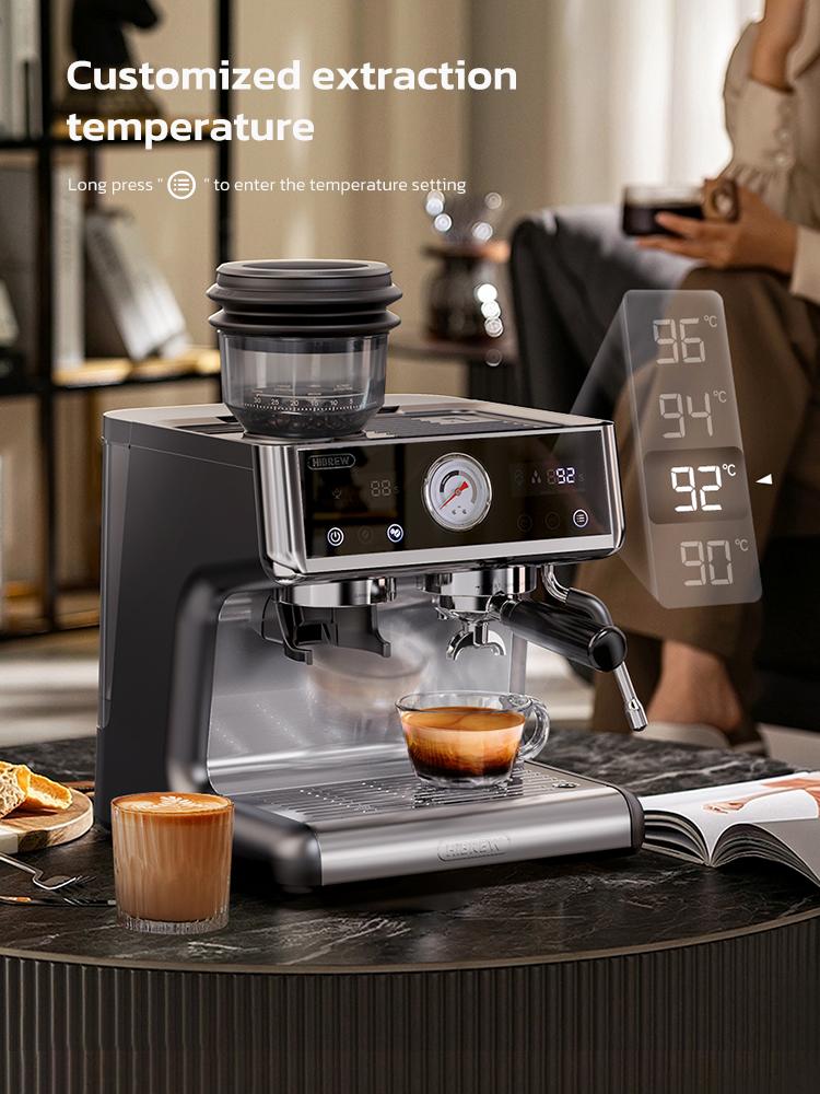 HiBREW H7A Espresso Machine Dual Boiler Grinder