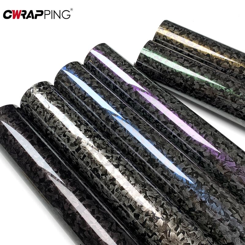 PET Forged Carbon Wrap Self-adhesive Car Wrap Vinyl Auto Tuning Waterproof Motorcycle Stickers Custom Fit Car Film Accessories