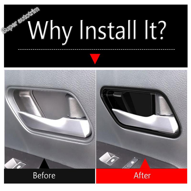 Car Inner Door Handle Bowl Frame Decoration Cover Trim For Nissan Kicks 2025 2026 ABS Black / Carbon Fiber Accessories Interior