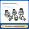 304 Stainless Steel Male & Female Thread Union Screw Fitting Oil Nipple, Oil-Tight Flat Joint Head 1/2", 3/4", 1".