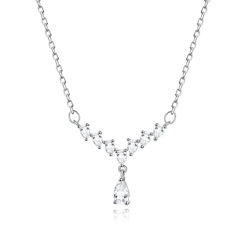 

Ожерелье с каплями воды и цепочкой из циркония на ключице Niche Bell Sense, женское новое модное стильное ожерелье