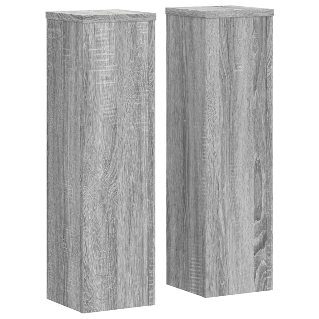 Plant Stand Set of 2 Grey Sonoma 17 x 17 x 60 cm Engineered Wood
