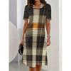 2026 New Women's 3D Digital Print Dress Round Neck Casual Dress