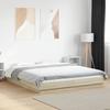 VidaXL Bed Frames Sonoma Oak 160x200 Cm Engineered Wood, Bedroom Furniture, Slatted Base, Pallet Bed, Bed, 3281177
