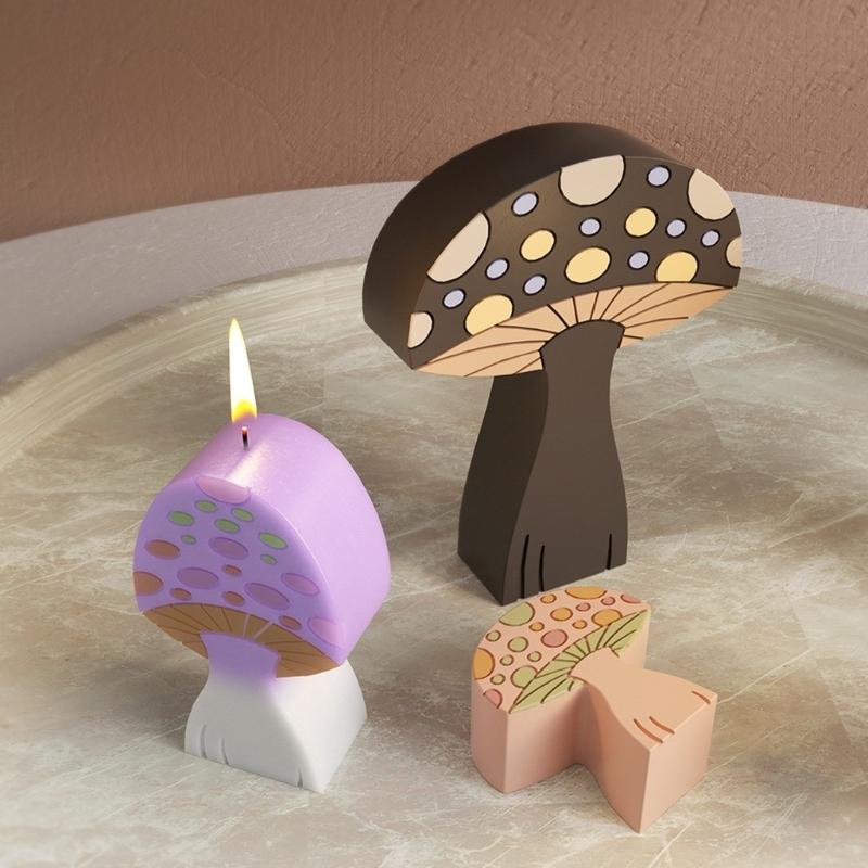 Multifunctional Mushroom Shaped Silicone Mold DIY Mushroom Silicone Mold for Home Decors and Crafts Ornaments Sculpture