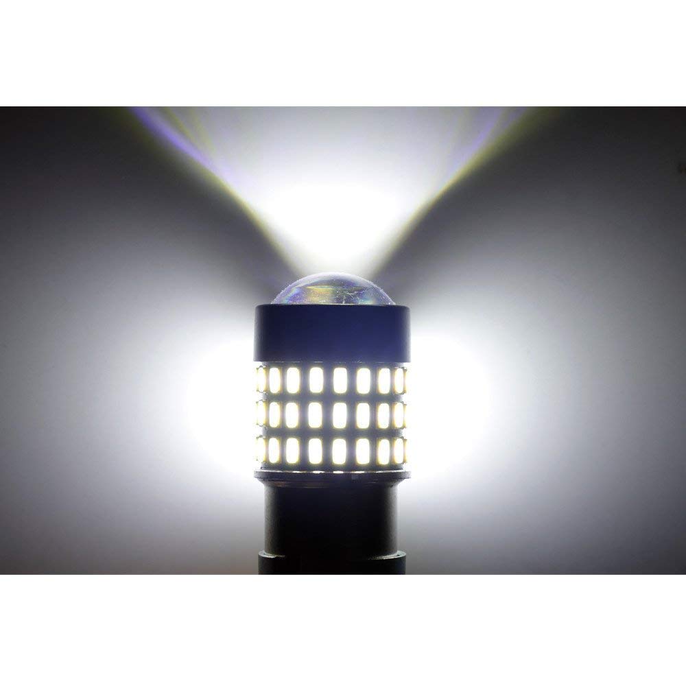 TORIBIO S25 Two Single LED Universal Warranty of Bulbs, 180°, White, DC12V-24V, 6000K, Ultra-Bright Lamp, Use, 18-Month (Pack 2)