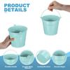 PATIKIL X Small Metal Buckets with Pack of 12 Mini Galvanized Buckets for Party Light Blue 5.1" 4.7" Handles, Crafts, Favors, Decorations,