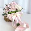  Wedding Bridal Bouquet Bridesmaid Bouquet Silk Bride Holding Artificial Flower