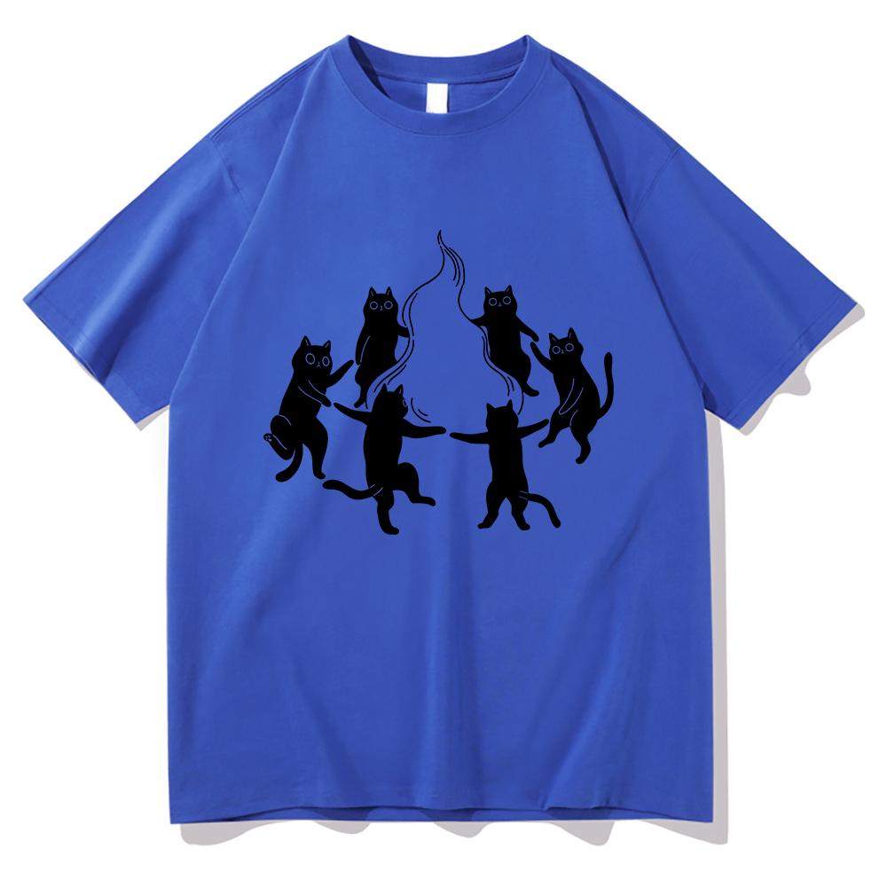 Cute Whimsical Cat T Shirt Kawaii Humor Cat Fashion Unisexunisex Clothing Cotton Graphic T Shirts Vintage Clothes For Days Gifts