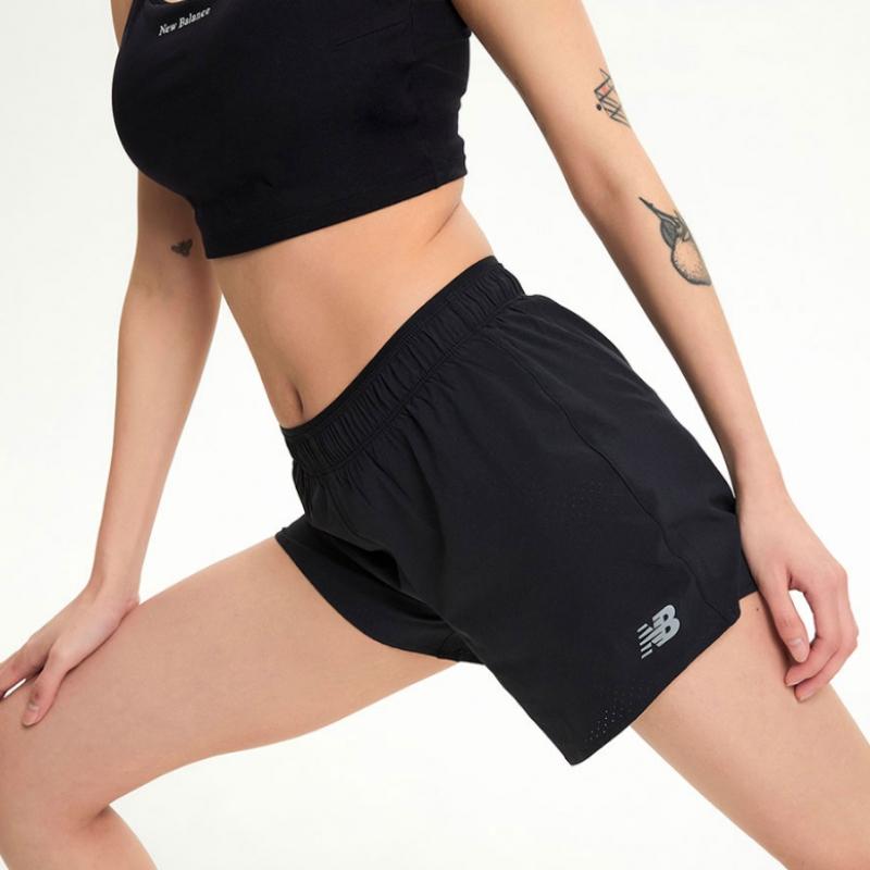 New Balance Nbnvf26312 Women 4 Part Rc Shorts  Black 