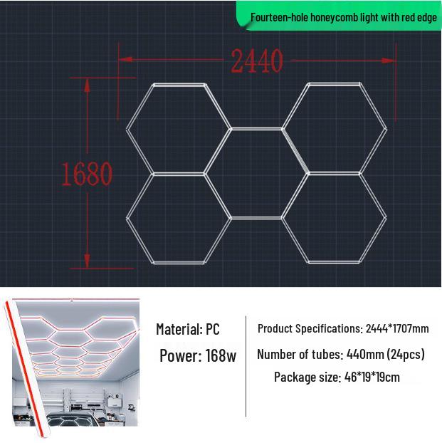 2025 Extra Wide High Brightness Honeycomb LED Garage & Car Wash Light