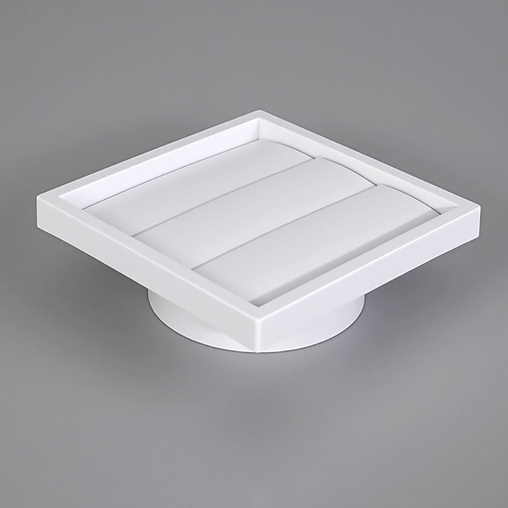 Vent Systems White Vent Cover Grille With Screen One-Directional Dryer Vent Hood Plastic Air Exhaust Grille