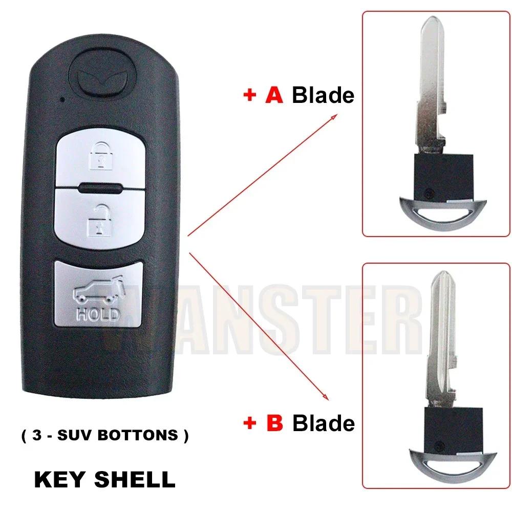 Funda para Llave de Coche para Mazda 3 5 6 8 CX-3 RX8 Miata CX5 CX7 CX9 CX-5 CX-7 CX-9 MX-5 MX5 Miata RX-8 X-5 Summit Axela Atenza M3 M6