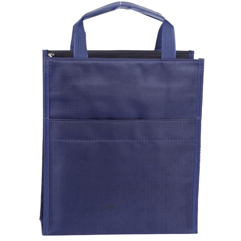 Large Capacity Document Bag Oxford Cloth Briefcase Portable Files Bag  Student