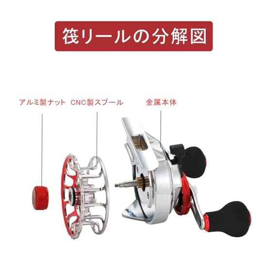 Raft Reel, Kase Fishing, Chinu Reel, Raft Fishing, Drop Fishing, 3.6:1 Gear Ratio, 10+1BB, Rock Fish