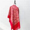 Paisley Flowers Embroidery Cashmere Scarf Women Winter Pashmina Tassel Shawl Elegant Ladies Thicken Warm Blanket Scarves Wraps