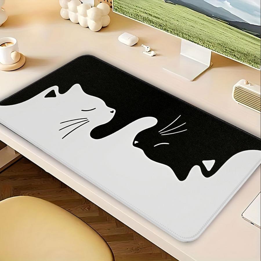 Mouse Pad Desk Accessories Keyboard Mouse Pad Computer Laptop Pad Office Pad Game Console Pad Rubber Cute Cat