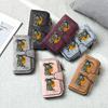 Cartoon Robot Skate Print Long Wallet Fashion Faux Leather Casual Purse for Cards Cash Holder