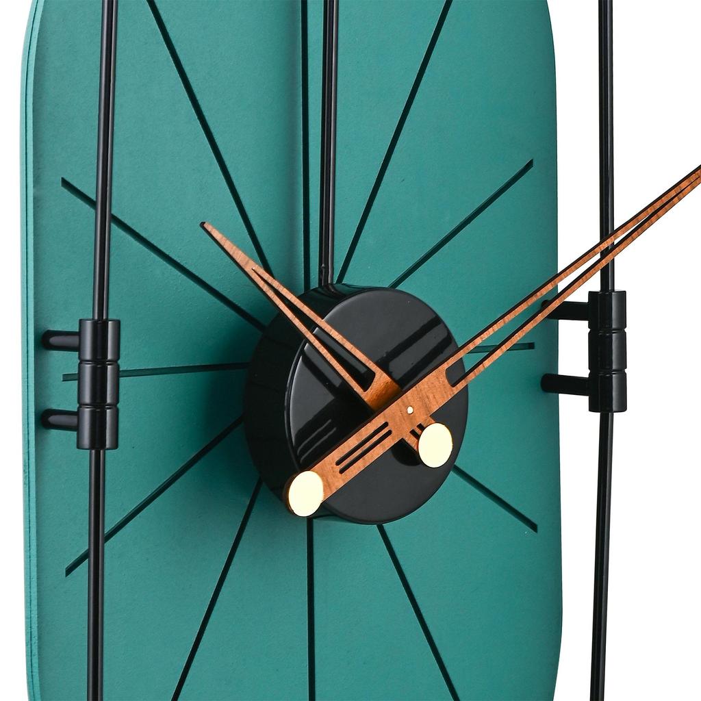 MUYIKA Senator Green Decorative Hand Made Colorful Silent Mechanism 77x29 Cm Wall Clock