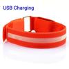 Night Running Armband LED Light Outdoor Sports USB Rechargeable Safety Belt Arm Leg Warning Wristband Cycling Bike Bicycle Light