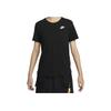 Nike Sportswear Logo Embroidered Crew Neck Short Sleeve T-Shirt Women T-Shirts Black DX7903-010