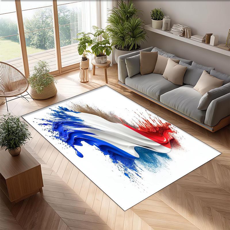France national football team Printed Flannel Area Rug Non Slip Soft Polyester Floor Carpet Indoor Decor Mat for Bedroom Living Room Sofa