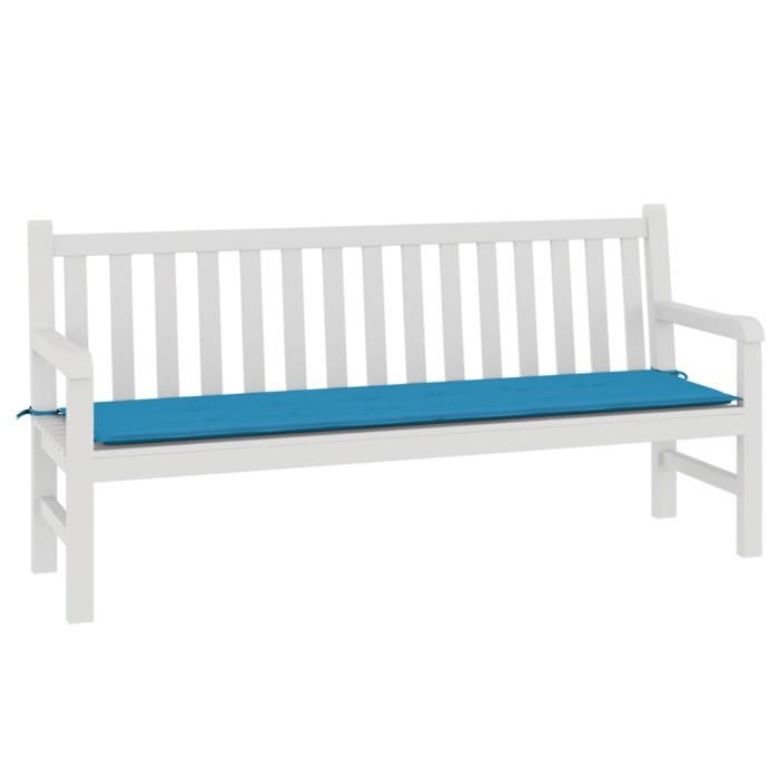 VidaXL Coussin de banc de jardin bleu 180x50x3 cm tissu oxford 43204