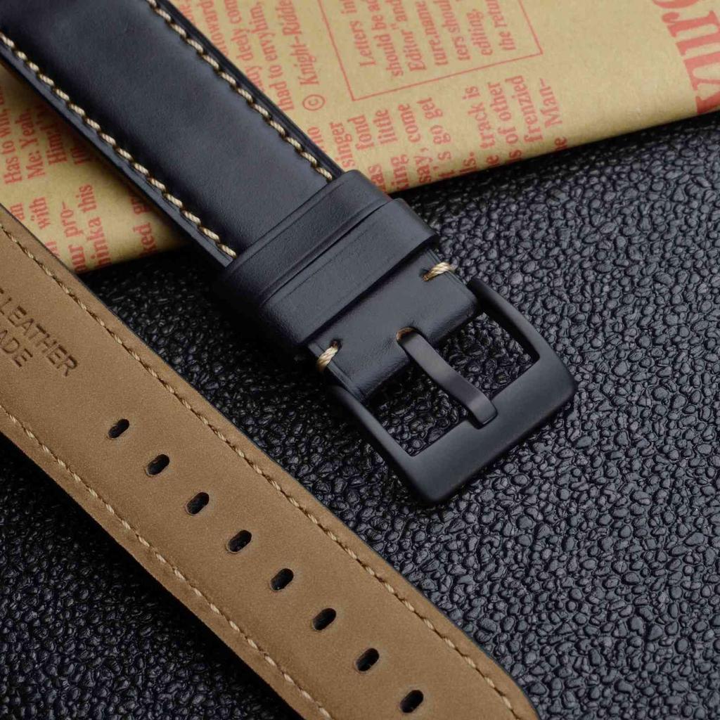 BISONSTRAP Stainless Steel Watch Buckle Replacement Clasp for Universal Includes Installation Matte Black Watches, Tool,