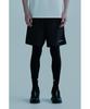 Eolseukamela [2-Pack] 2-In-1 Active 7-Inch Shorts_Half & Long Tights_Black