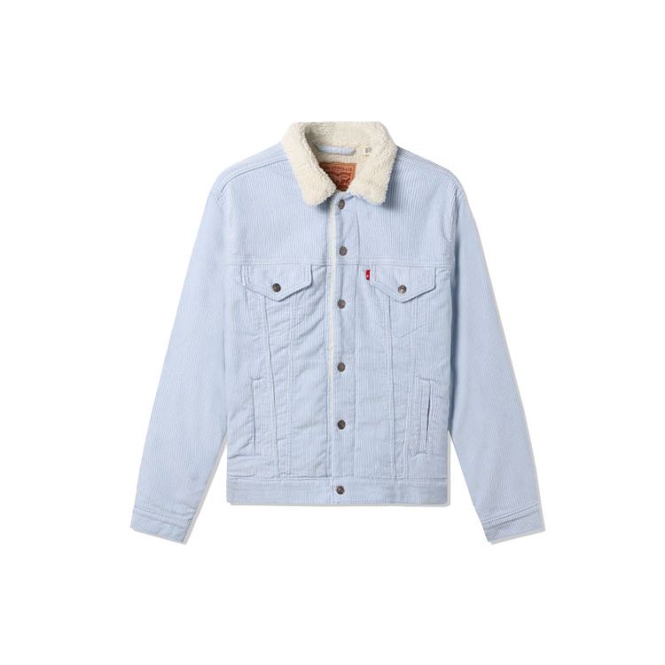 Levis Faux Shearling Warm Denim Jacket Winter Fleece Coat Women Jackets Light-Blue 36137-0047 XS
