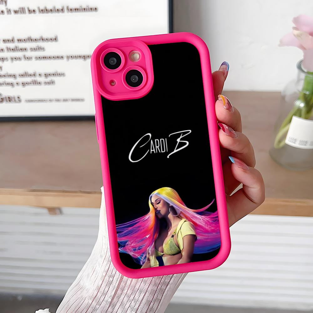 Cardi B Thicken TPU Mobile Phone Case for iPhone 17 16 15 14 13 12 11 Air Pro Max Plus Colorful Cover