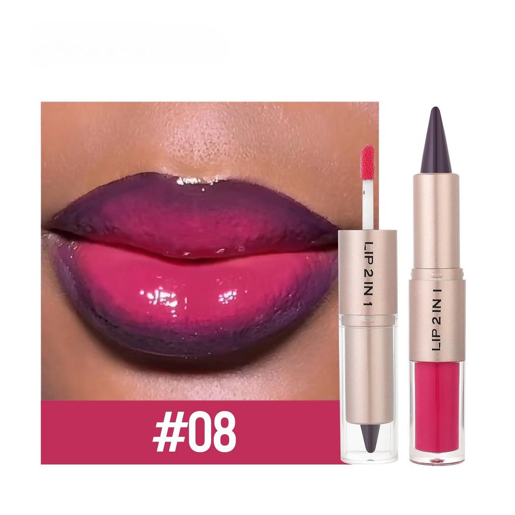 LipstickLip LinerLip GlossTwo-in-one MakeupMatte Line LipstickMirror Lip GlossLip Gloss Tiaoshengse Cosmetic