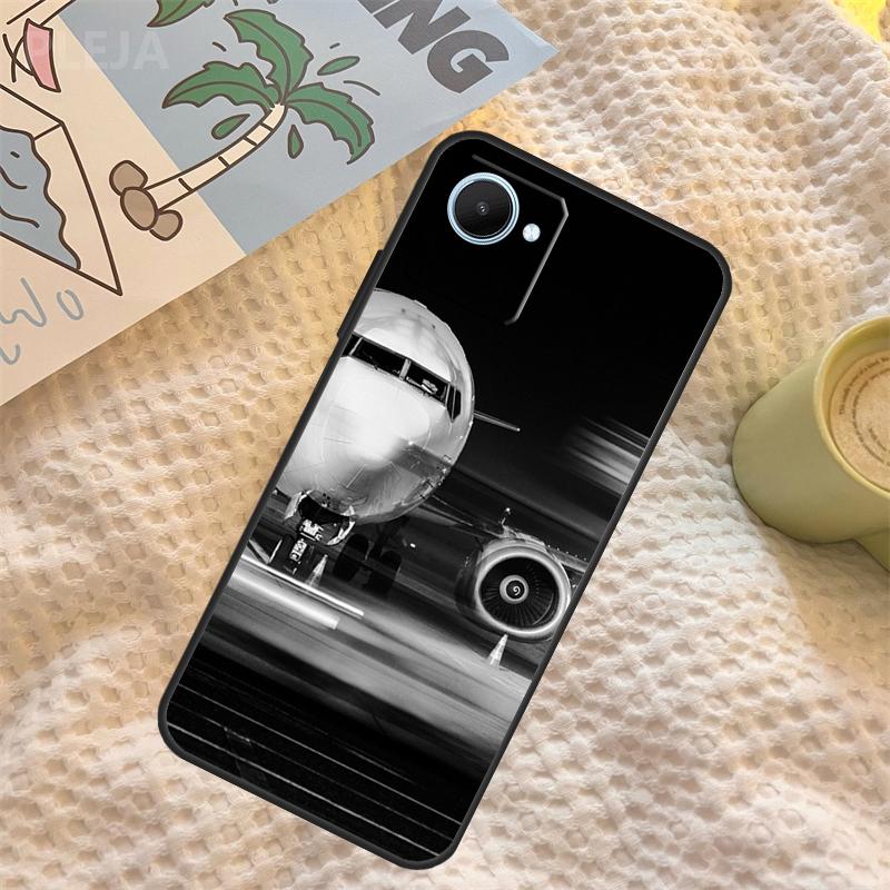 Airplane Aircraft Case For Realme C67 C63 C55 C51 C75 C61 C53 C35 C65 C71 11 12 13 14 15 Pro Plus GT6 GT7 Pro