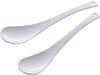 Shimomura Kihan Rice Spoon Set of 2 Enameled In Total Length 18cm Easy To Eat Curry Rice Bowl Soup Dessert Doria Chinese Rice Bowl Fruit Simple White