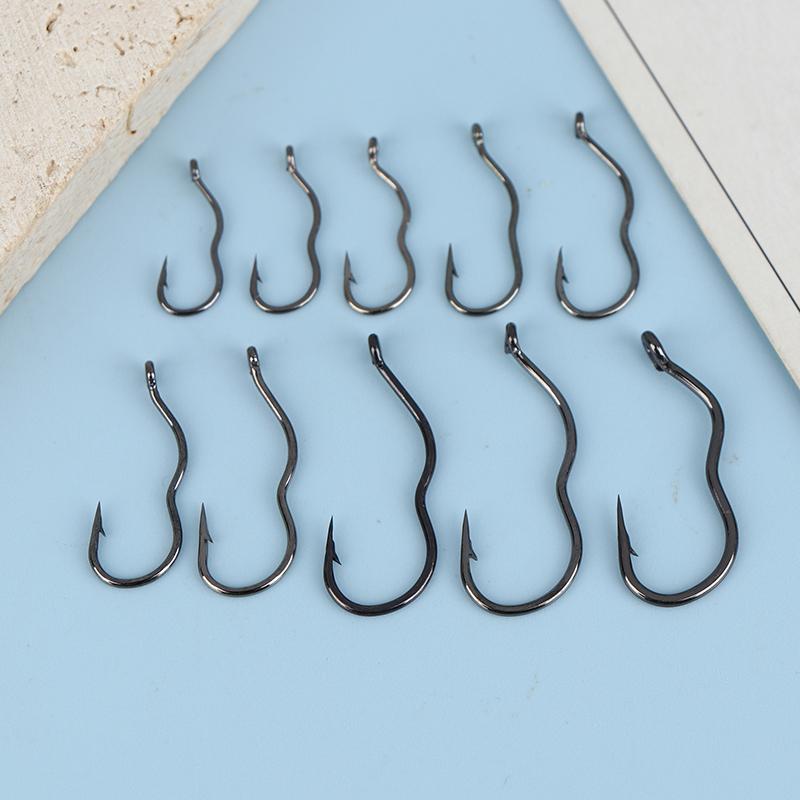 50Pcs Premium Fishing Hooks - Barbed Design For Anti-Slip & Secure Fish Grip | Reliable For Freshwater And Saltwater Hunting