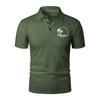 Herren Sommer Poloshirt aus Eis seide, lässig, kurzärmelig, mit bedrucktem Kragen und atmungsaktivem, leichtem Stoff für den täglichen Gebrauch