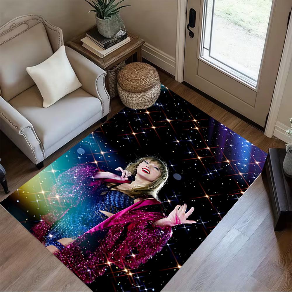 Taylor Swift Celebration Area Rug Suitable for Playrooms Dormitory Entryway Bedrooms Antislip Carpet Anime Office Decor Spiritual Gift