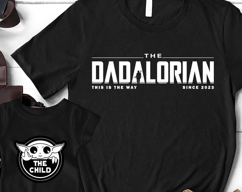 Dadalorian Father's Day Matching Set, Personalized Dad and Son Shirt