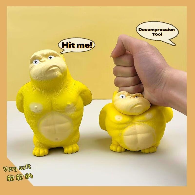 Squishies Gorilla PU Slow Rising Soft Decompression Doll Toy Animal High-Elastic Stretchable Kawaii Squeeze Toys for Kids Adult