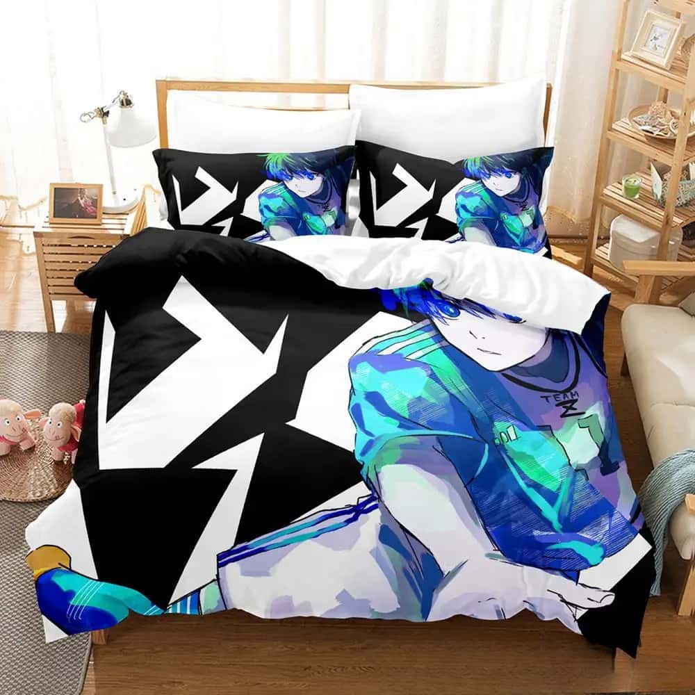 Mode 3D Druck Anime Blue Lock Bettwäsche Set Jungen Mädchen Twin Queen King Size Bettbezug Kissenbezug Bett Jungen Erwachsene Heimtextilien