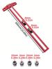 2 In1 Drilling Positioning Scoring Ruler Woodworking Aluminum Scriber Marking T Square Dowelling Jig with 6/10mm Drill Sleeve