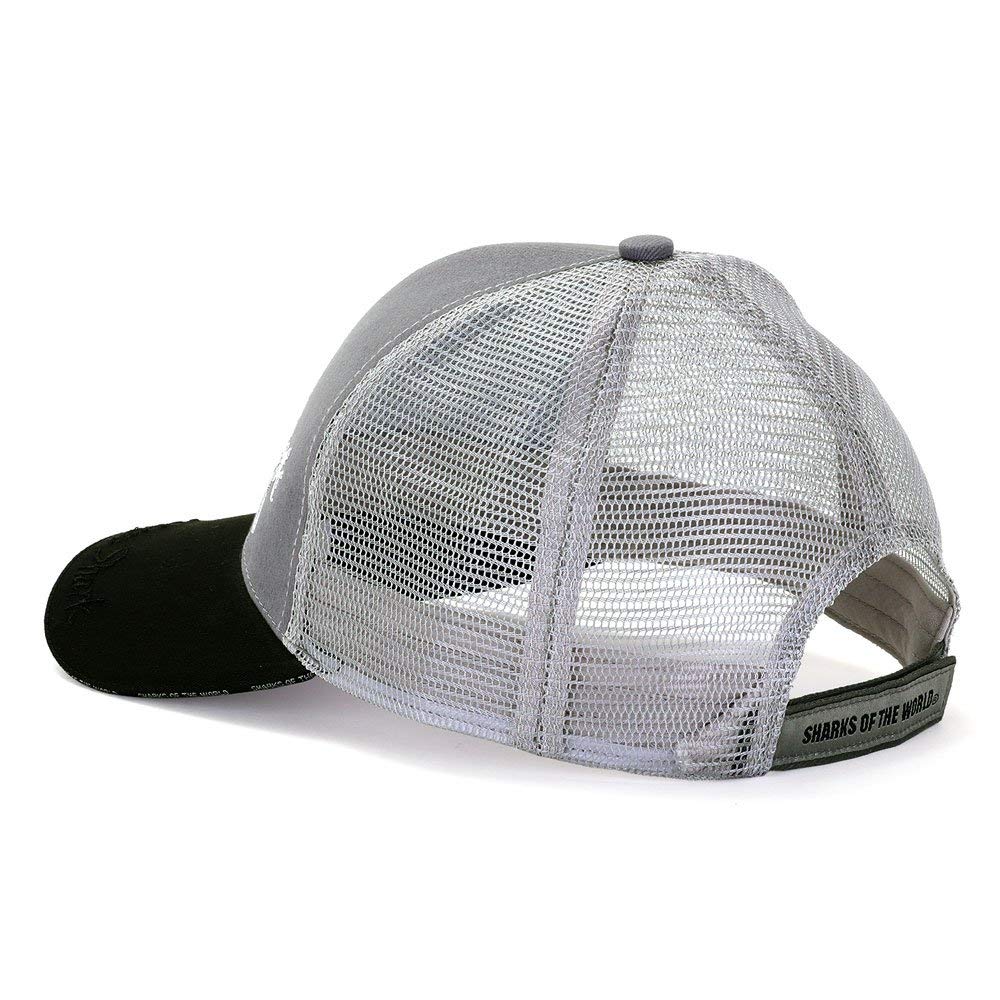 [COLORATA] Colorata Great White Shark Mesh Cap (Gray & Black/One Size Fits All) Shark Hat Cap Baseball Cap Men's Women's/Gift Present Christmas